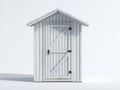 Casetas de jardín de madera 120x90x210 cm - blanco envejecido - puerta abatible y techo a dos aguas diseño rústico